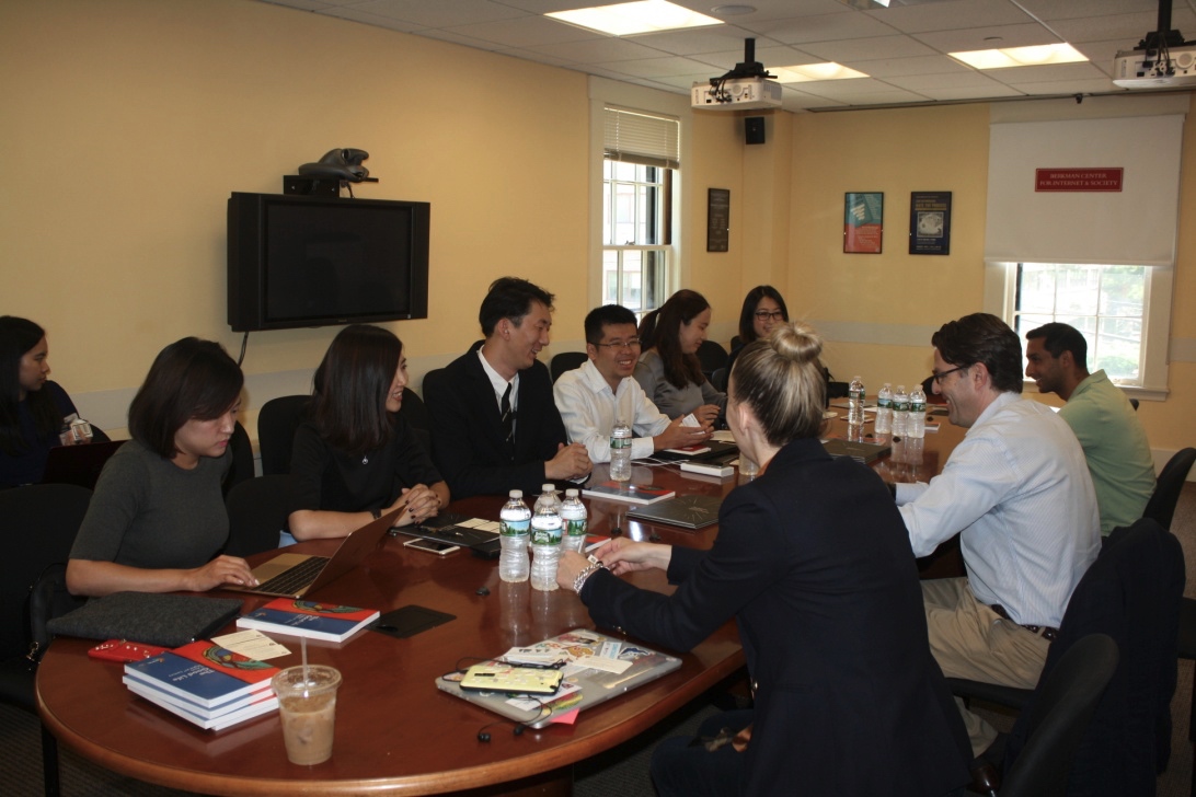 Meeting around a conference table