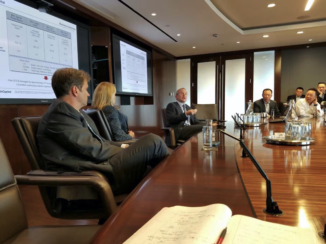 Meeting around a conference table