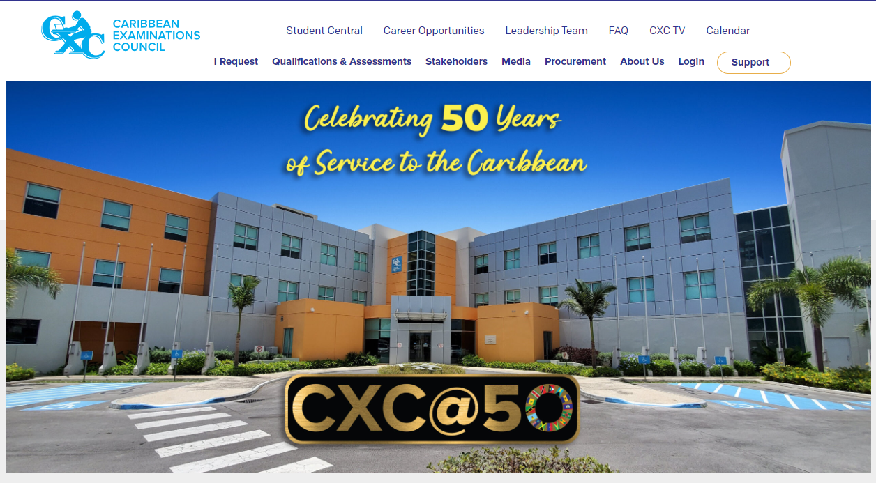Caribbean Examinations Council 50th anniversary website image