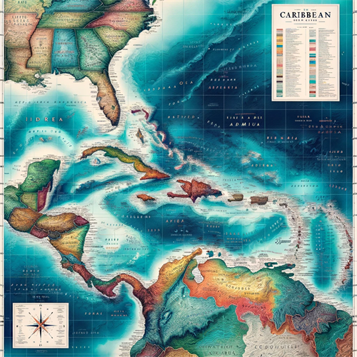 Map of the Caribbean