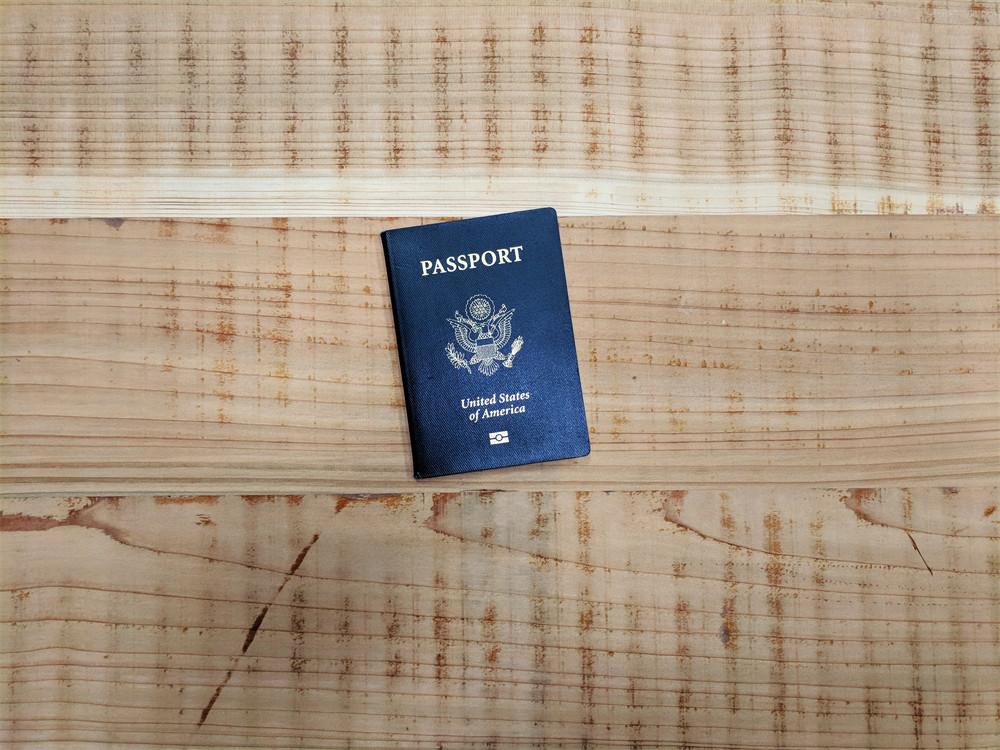 Passport on a table
