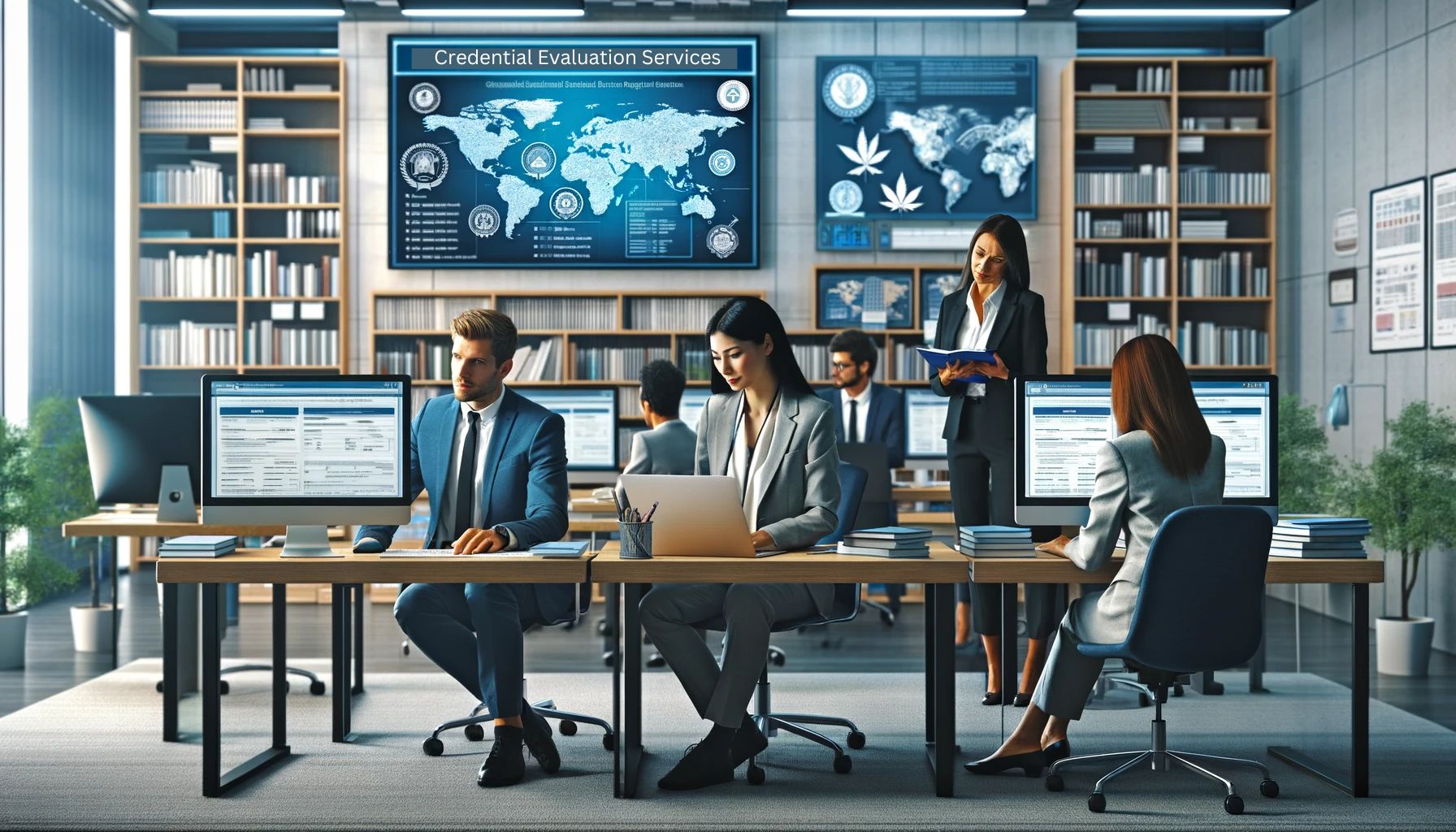 Illustration of an international credential evaluation office