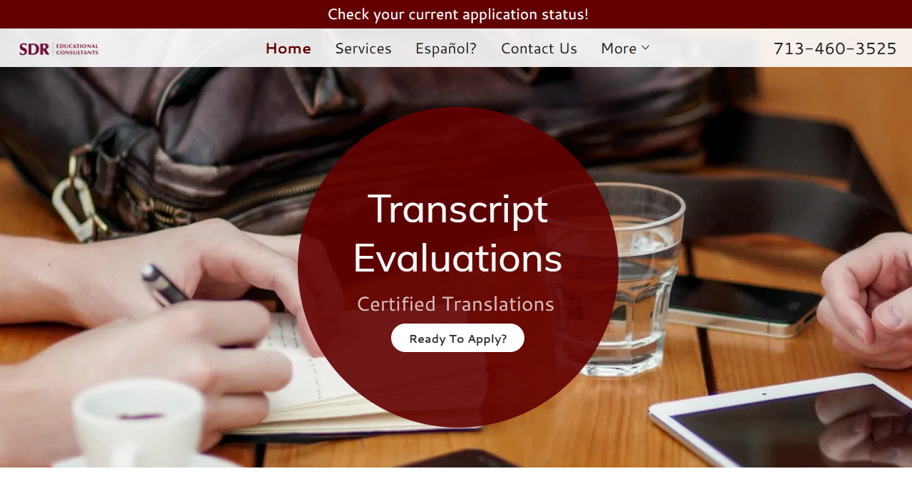 Historical SDR Educational Consultants website screenshot